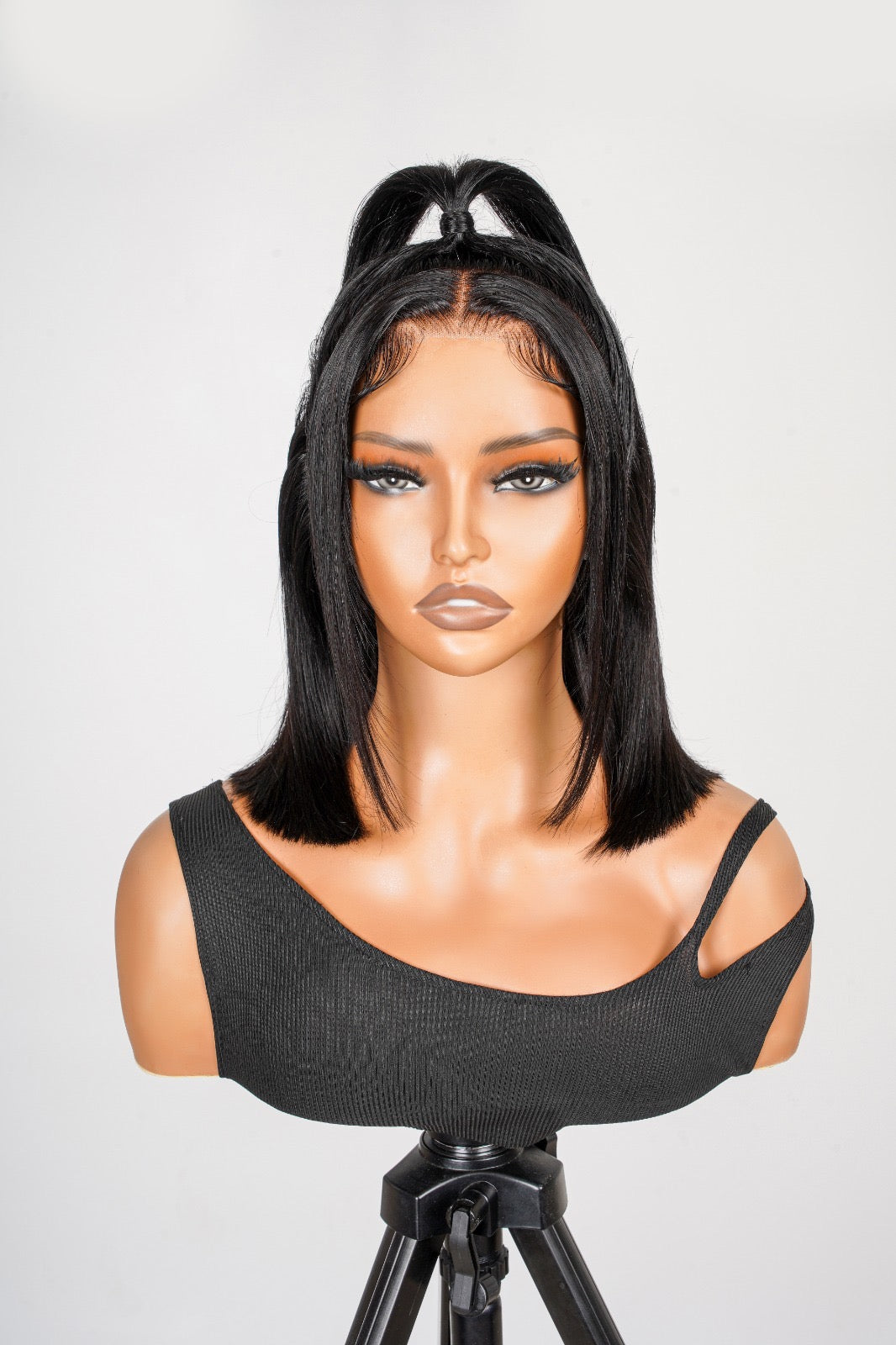 Kim Ready To Go Half Up Half Down Straight Bob Wig