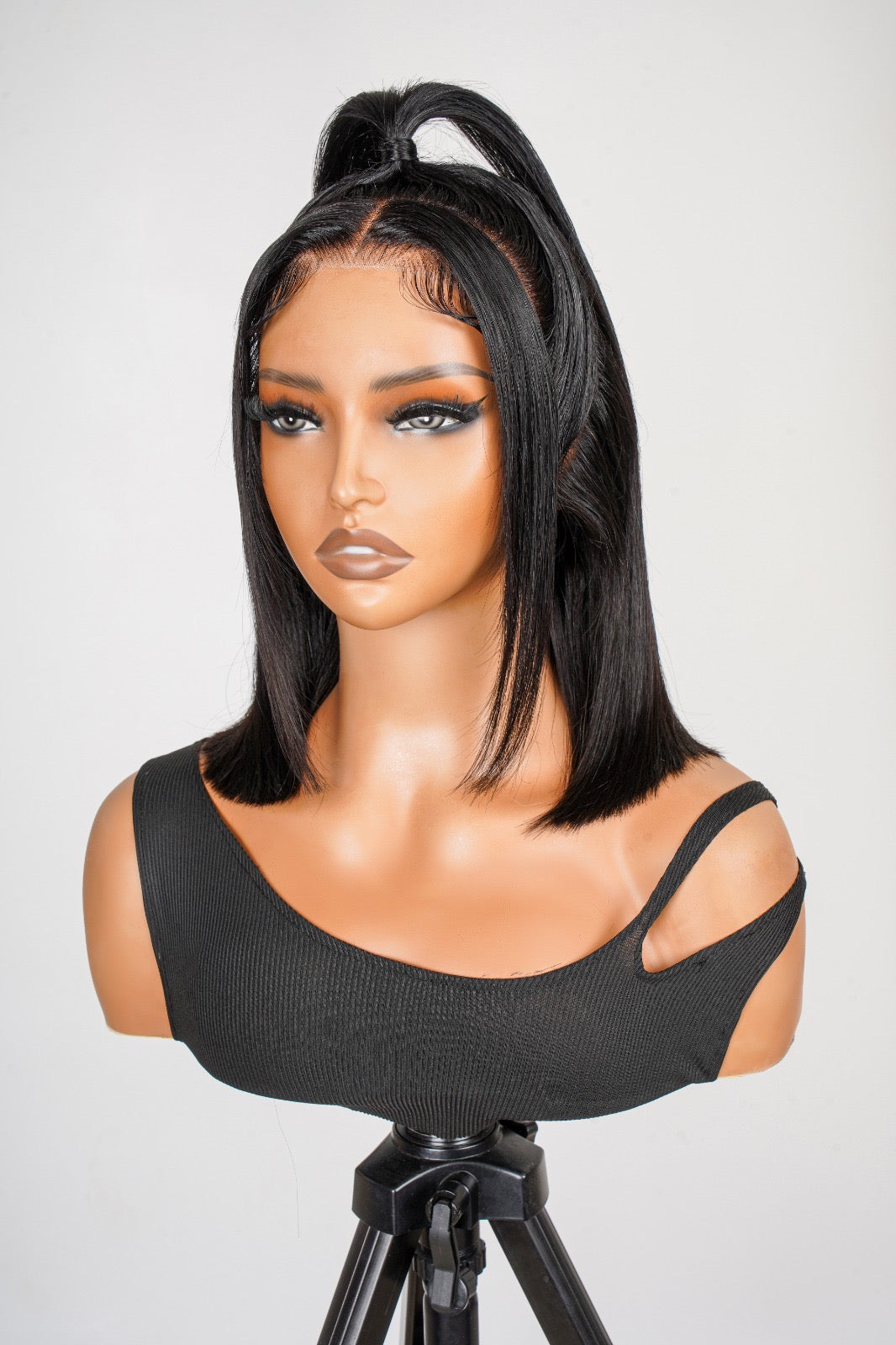 Kim Ready To Go Half Up Half Down Straight Bob Wig