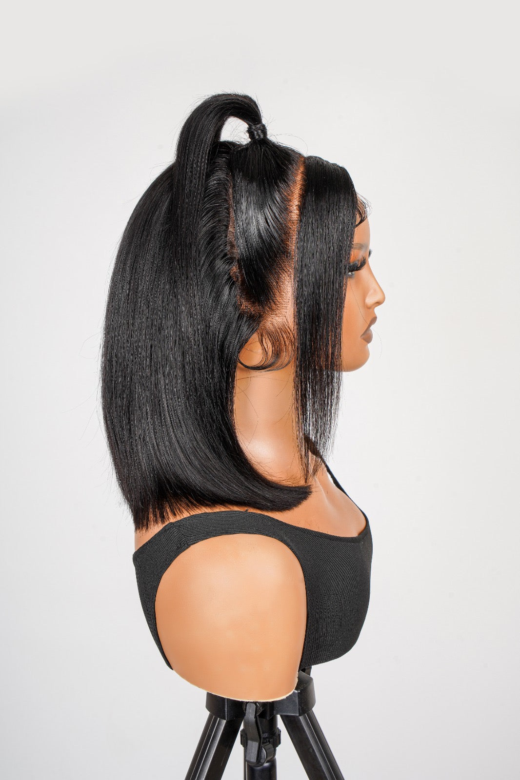 Kim Ready To Go Half Up Half Down Straight Bob Wig