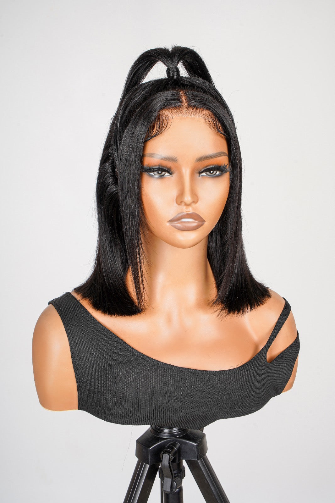Kim Ready To Go Half Up Half Down Straight Bob Wig