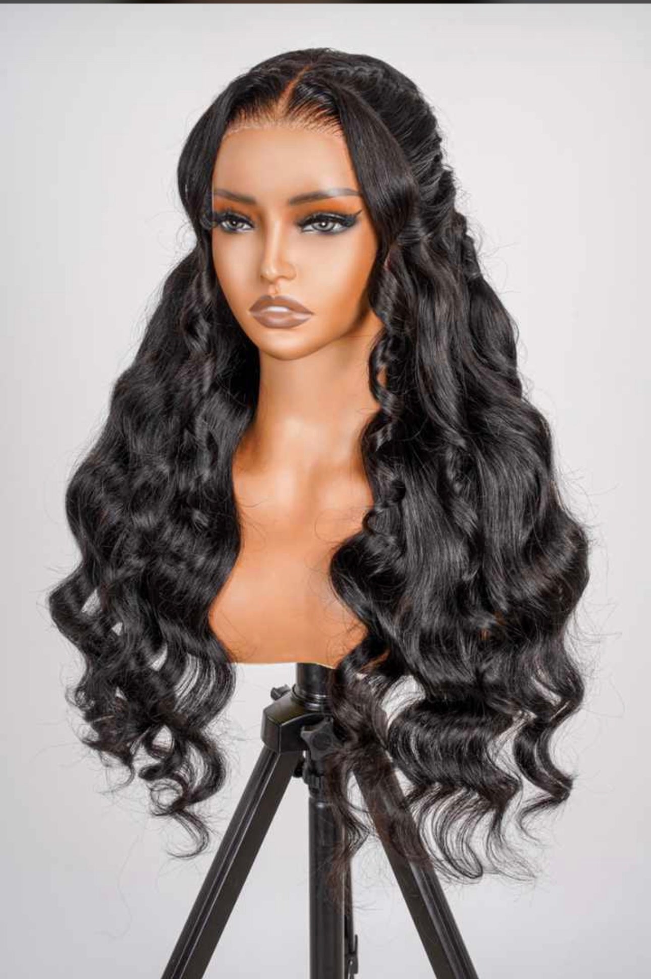 Ava Jet Black Beachwave Lace Wig