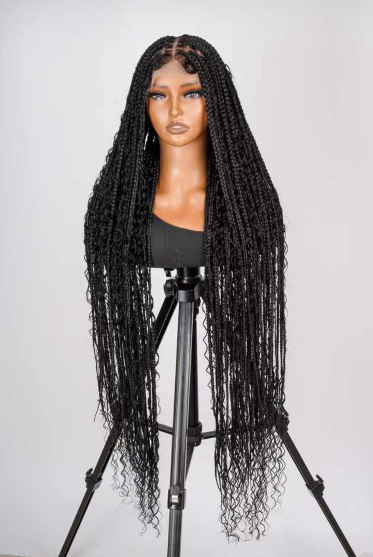 Linda Jet Black Classic BOHO Braids Wig Full Lace