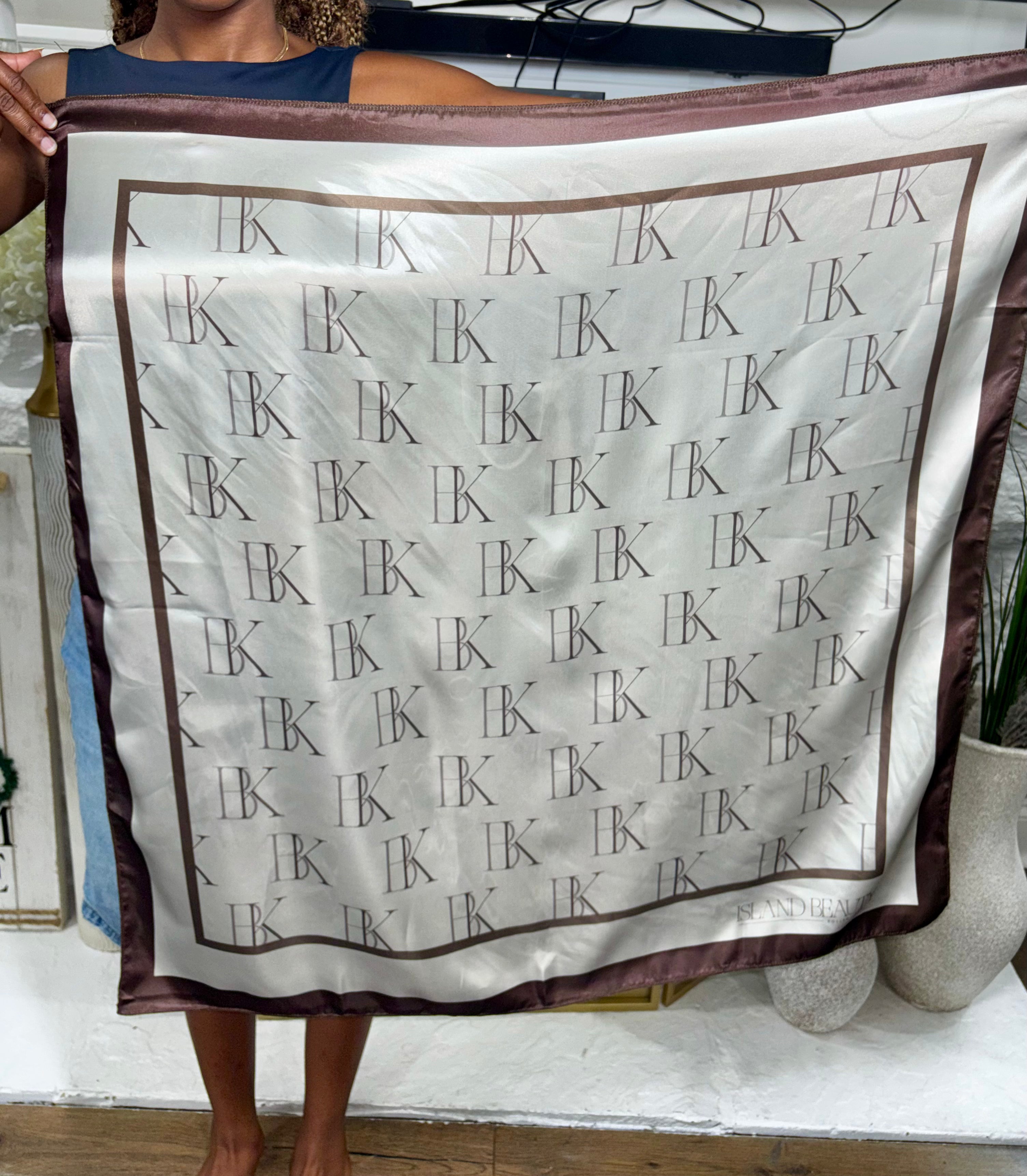 IBK Monogram Silk Scarf