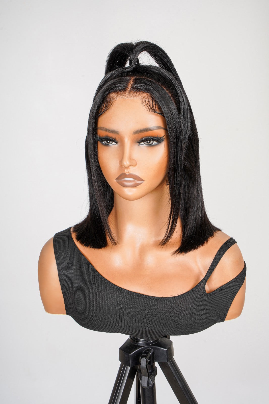 Kim Ready To Go Half Up Half Down Straight Bob Wig