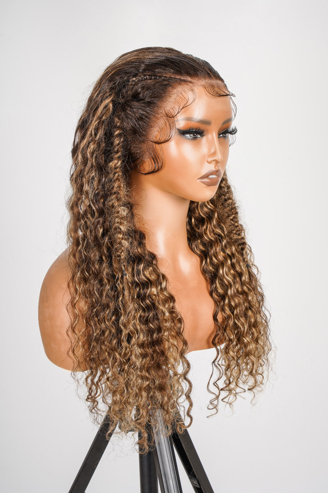Stacy Ombre Curly Braided Glueless Wig