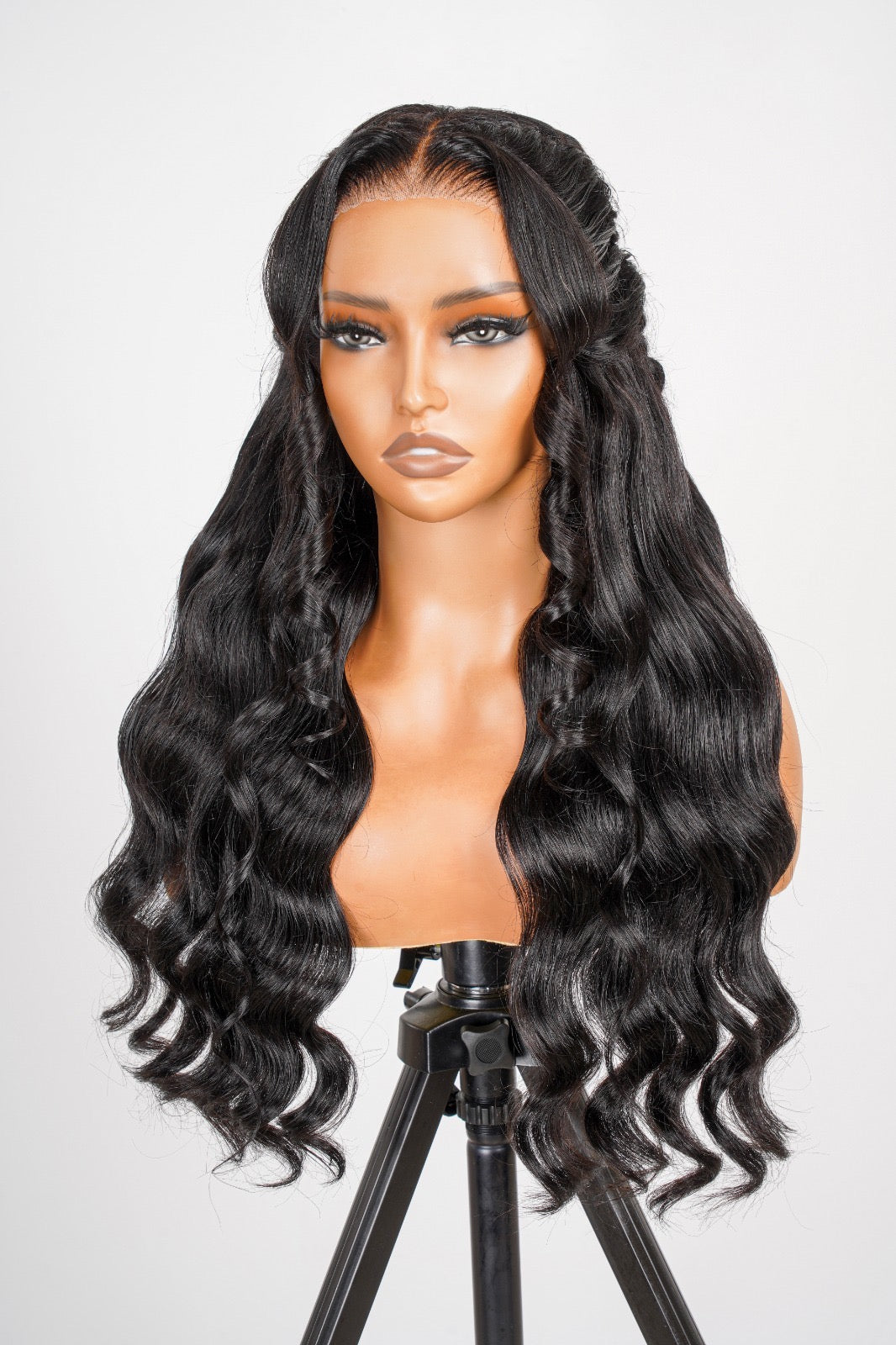 Kayla Lace Front Body Wave Butterfly Braided Wig Blond Jet Black