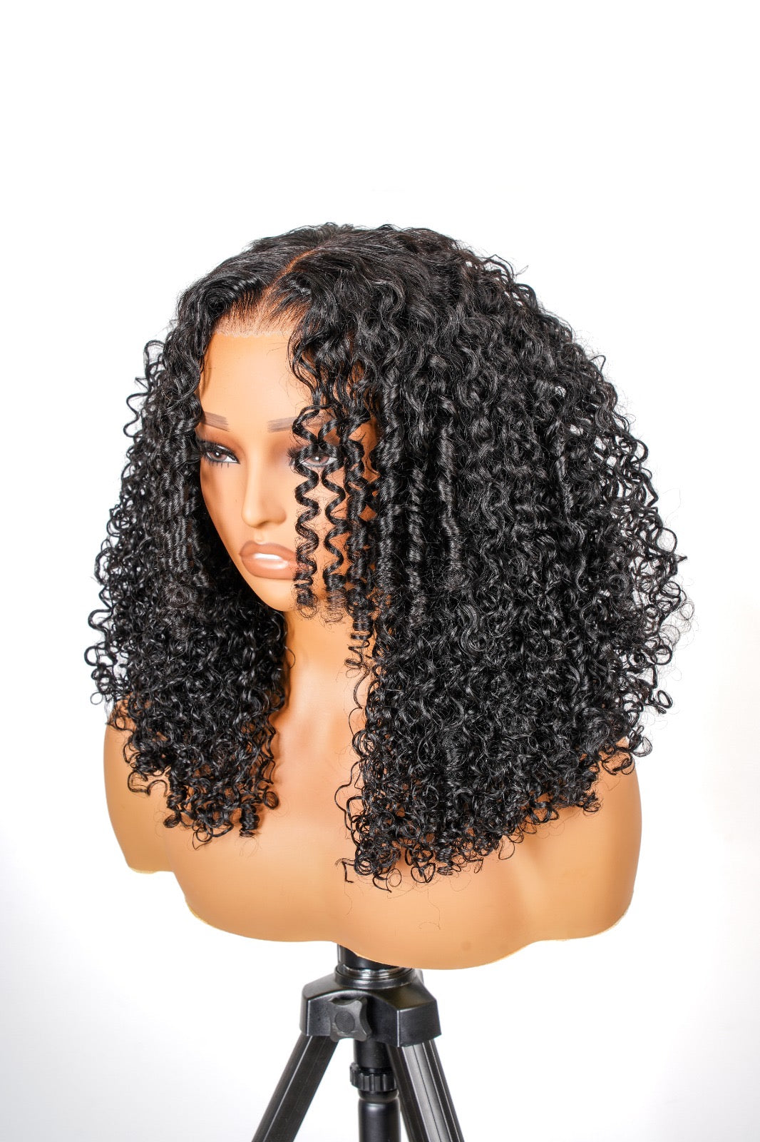 Pre Bleached Ready To Go Curly Short 5x7 Bob Wig