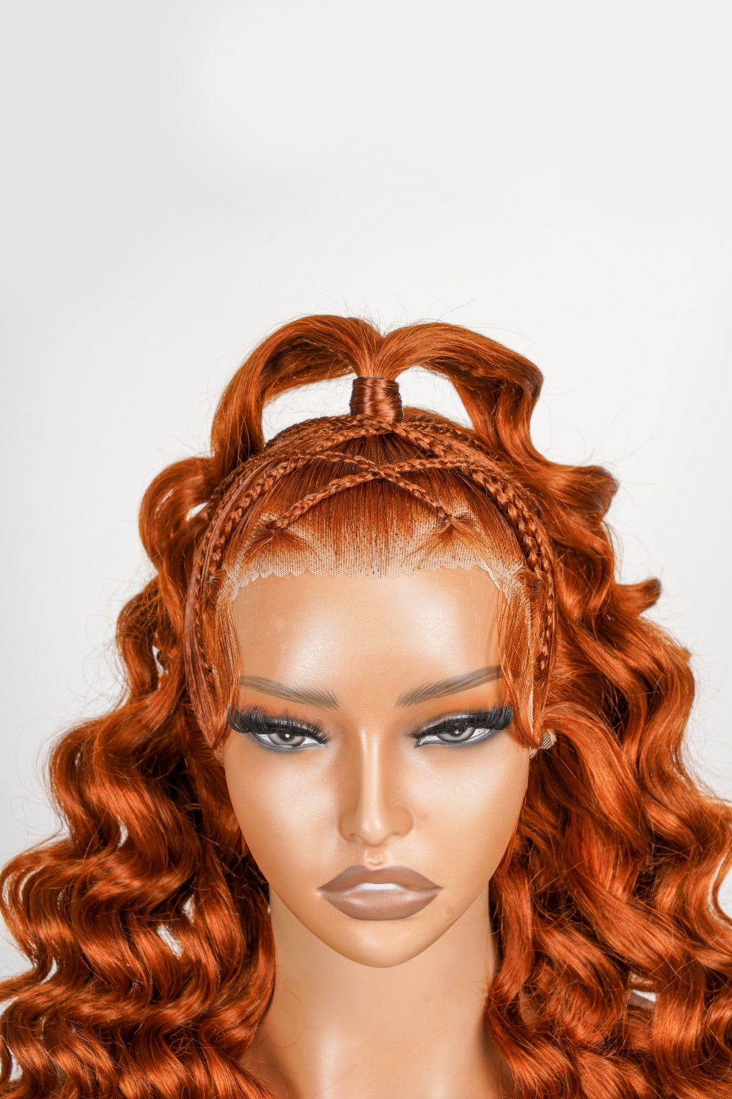 Annie Ginger Lace Front  Bodywave Braided Wig