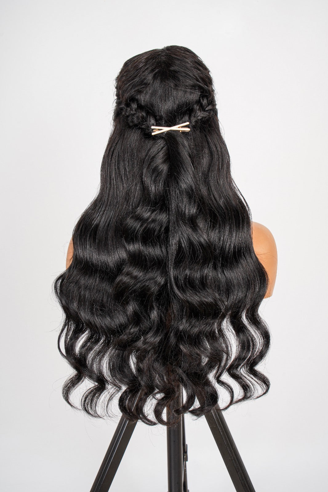Kayla Lace Front Body Wave Butterfly Braided Wig Blond Jet Black