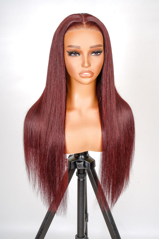 Burgundy Straight 13*6 HD Lace Front Wig