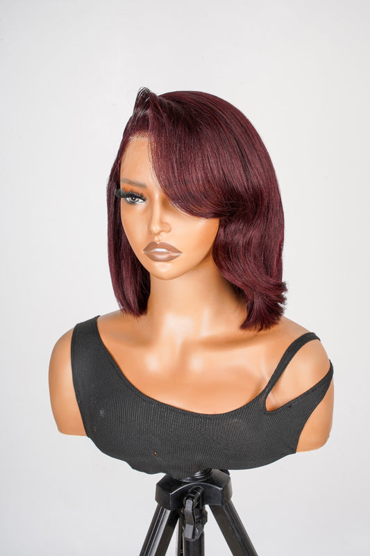 Kenzie Ready To Go Burgundy Straight  Bob Wig