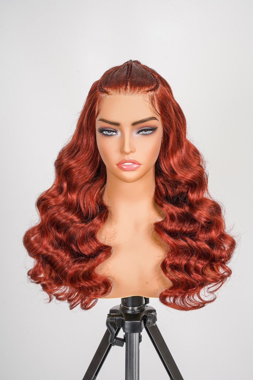 Ginger Red Bodywave Braided Wig