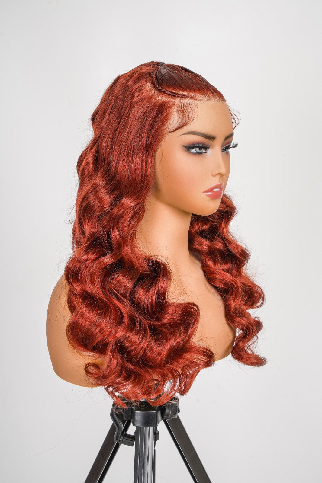 Ginger Red Bodywave Braided Wig