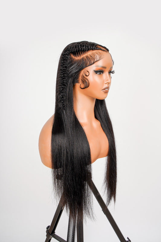 Celina Straight Braided Glueless Wig 13x6 HD Lace 250% Density