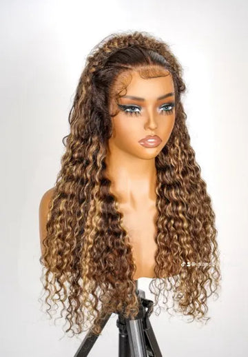 Ombre Highlight Braided Lace Front Wig