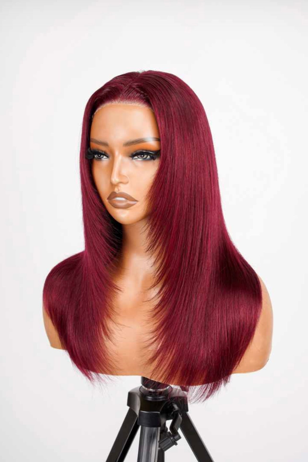 Red Layered Cut Straight 13*6 HD Lace Front Wig