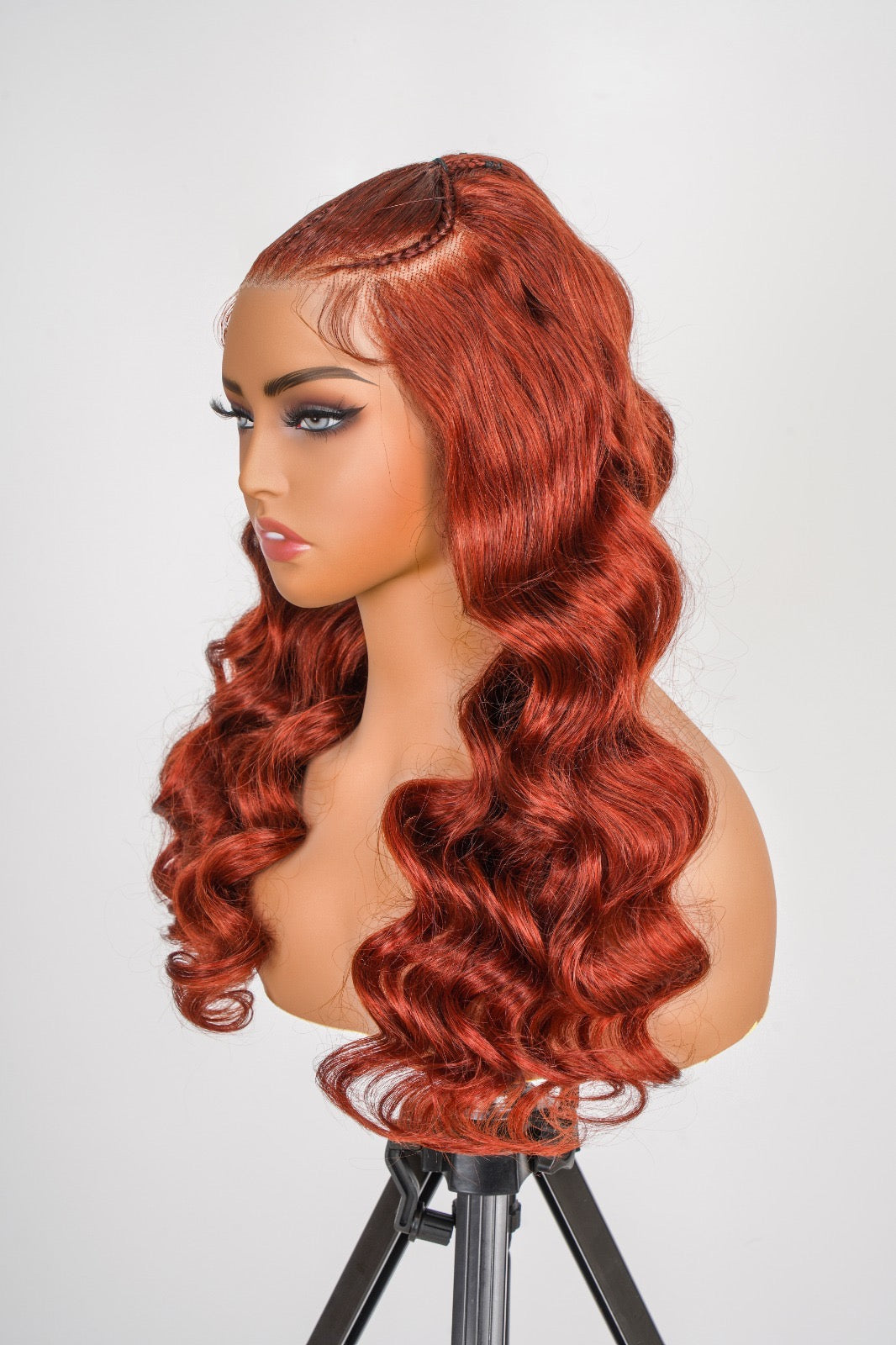 Ginger Red Bodywave Braided Wig