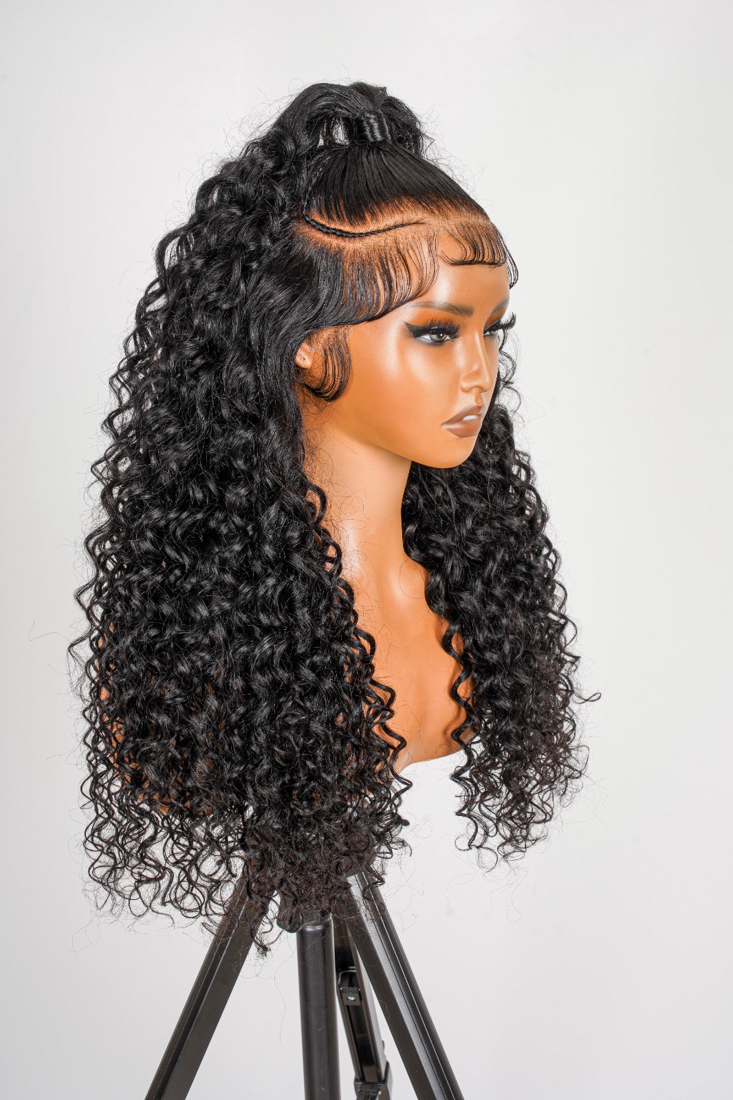 Loose Curly Braided Glueless Wig 13x6 HD Lace 250% Density