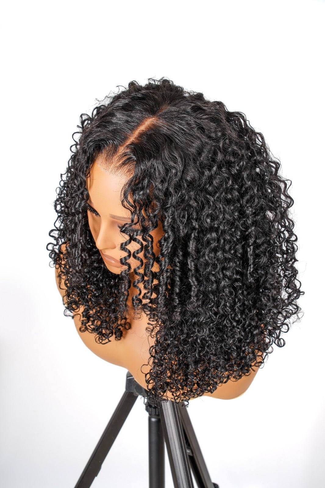 Pre Bleached Ready To Go Curly Short 5x7 Bob Wig