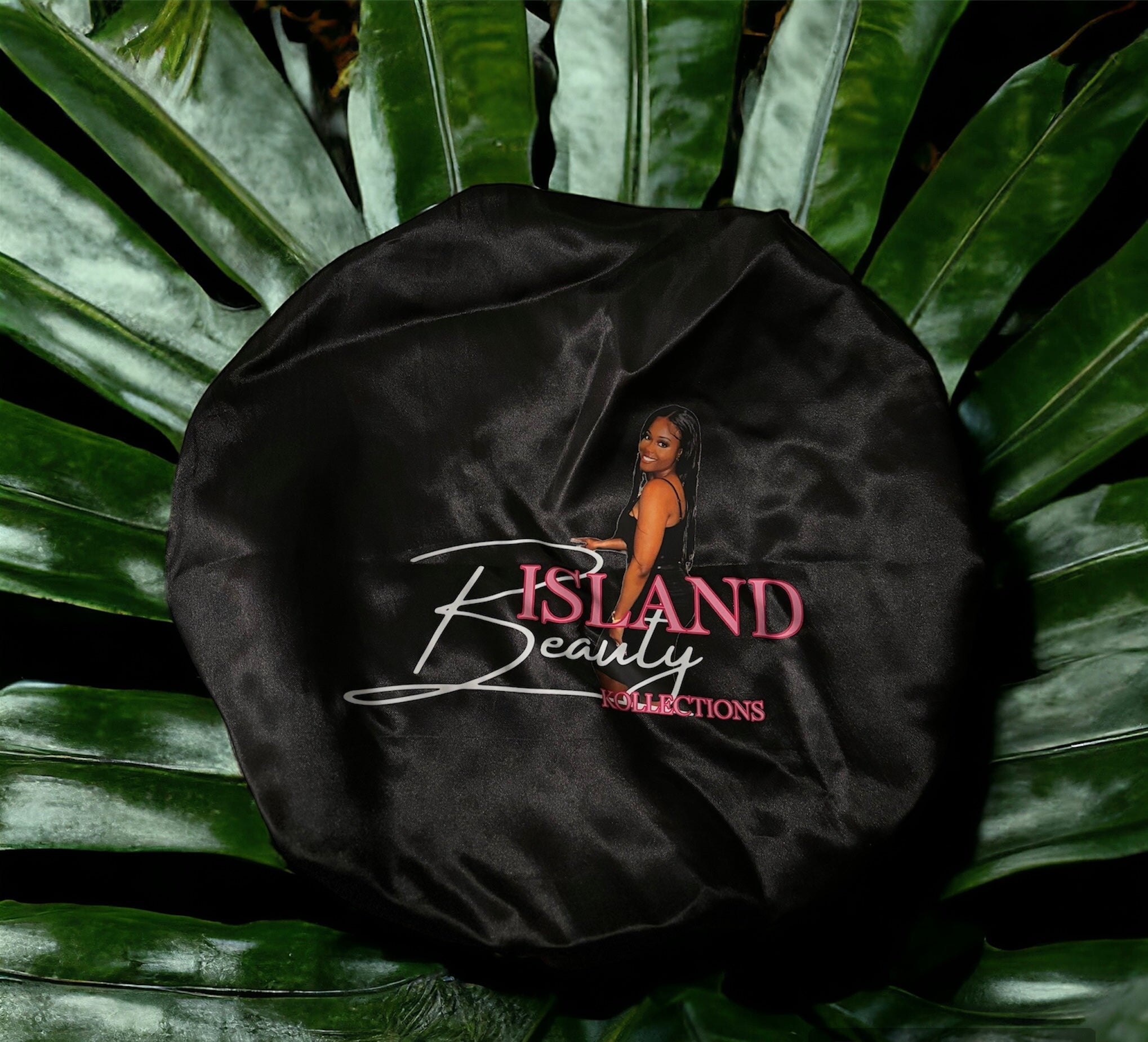 Large Adjustable Reversible Satin Bonnet with Drawstring - Island Beauty Kollections